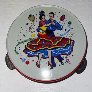 Vintage Metal Toy Tambourine